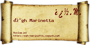Ágh Marinetta névjegykártya
